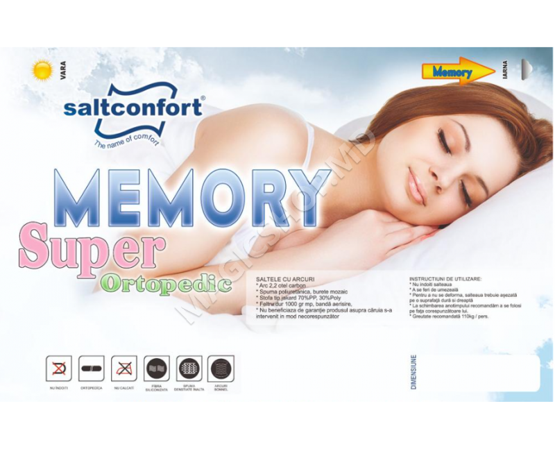 Saltea Salt Confort Memory 200x200x27 cm
